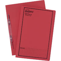 avery 85104 spiral spring action file foolscap red