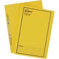 avery 85404 spiral spring action file foolscap yellow