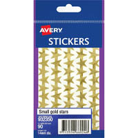 avery 932350 merit star stickers 14mm gold pack 90