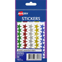 avery 932352 merit star stickers 14mm assorted pack 90