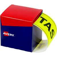 avery 932606 state identification labels tas 100 x 150.4mm fluro yellow pack 500