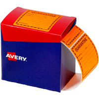 avery 932621 message label quarantine 75 x 74.2mm fluoro orange pack 1000