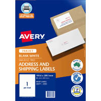 avery 936070 j8167 shipping labels inkjet 1up white pack 25