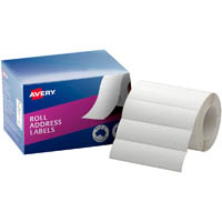 avery 937107 address label 89 x 24mm roll white box 500