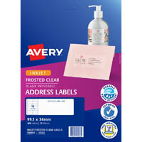 avery 958066 j8562 frosted clear address label inkjet clear 16up pack 10