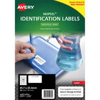 avery 959230 l6145 no peel labels 40up 45.7 x 25.4mm white pack 10