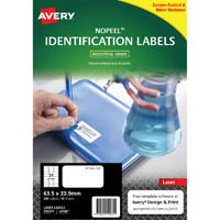 avery 959231 l6146 no peel labels 24up 63.5 x 33.9mm white pack 10