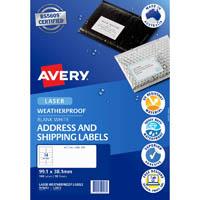 avery 959413 l7073 weatherproof shipping labels 14up white pack 10
