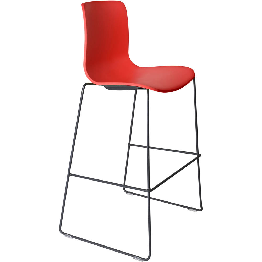 Image for DAL ACTI BAR STOOL SLED BASE HIGH 760MM BLACK POWDERCOAT FRAME POLYPROP SHELL from Officebarn Office National