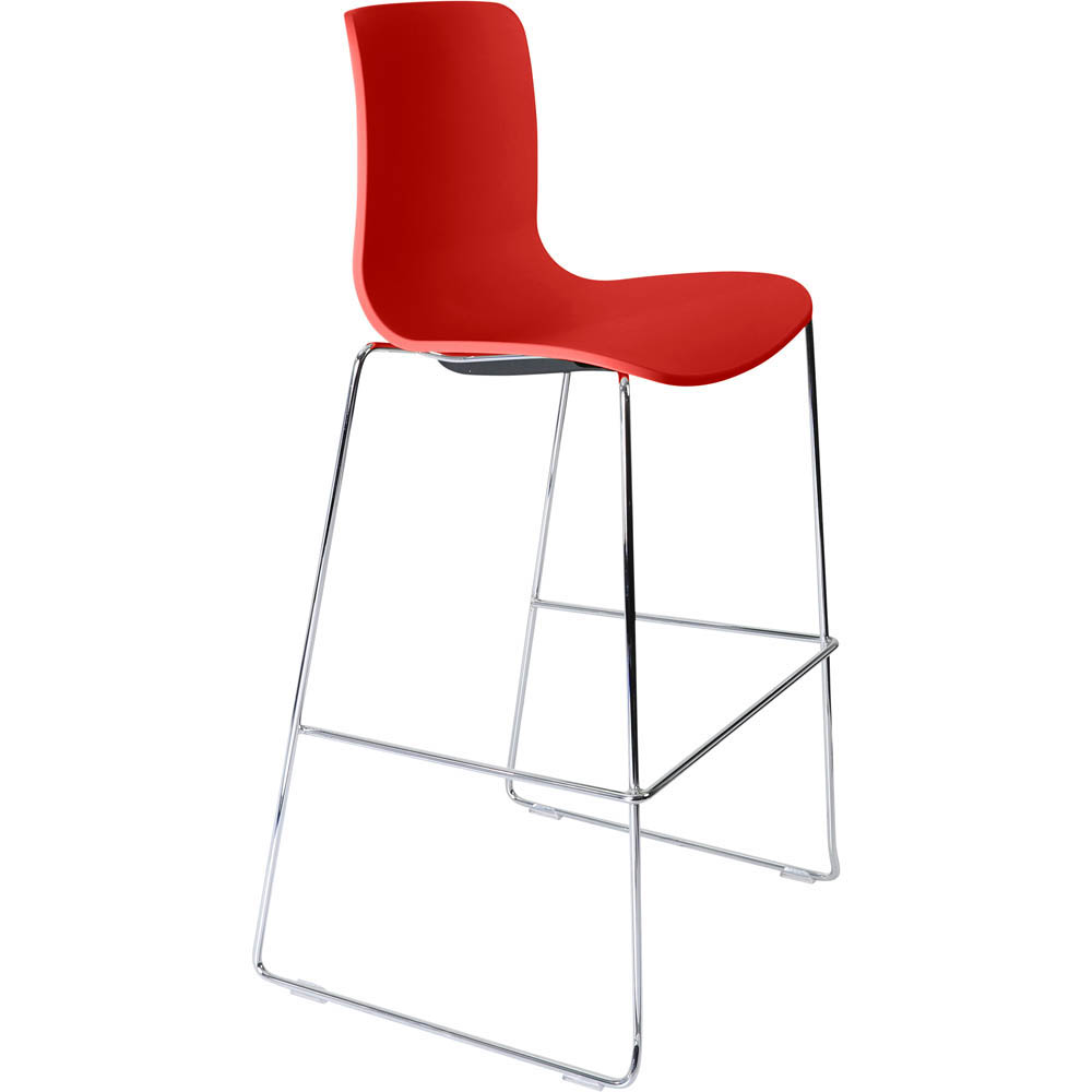 Image for DAL ACTI BAR STOOL SLED BASE HIGH 760MM CHROME FRAME POLYPROP SHELL from PaperChase Office National
