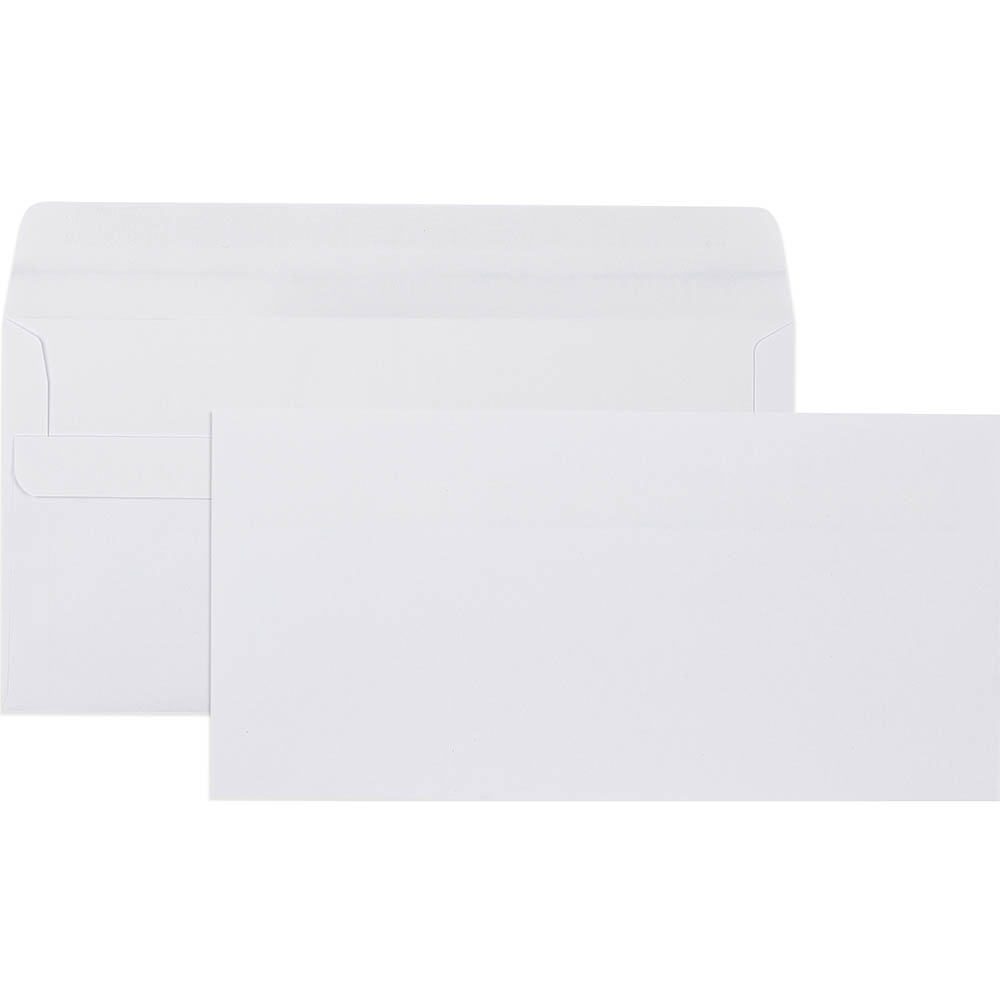 Image for CUMBERLAND DL ENVELOPES WALLET PLAINFACE SELF SEAL 80GSM 110 X 220MM WHITE BOX 500 from Discount Office National