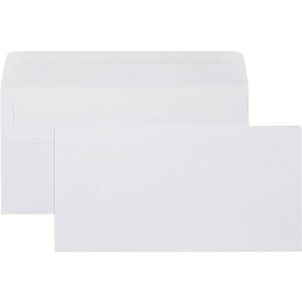 Image for CUMBERLAND DLX ENVELOPES WALLET PLAINFACE SELF SEAL 80GSM 235 X 120MM WHITE BOX 500 from Surry Office National