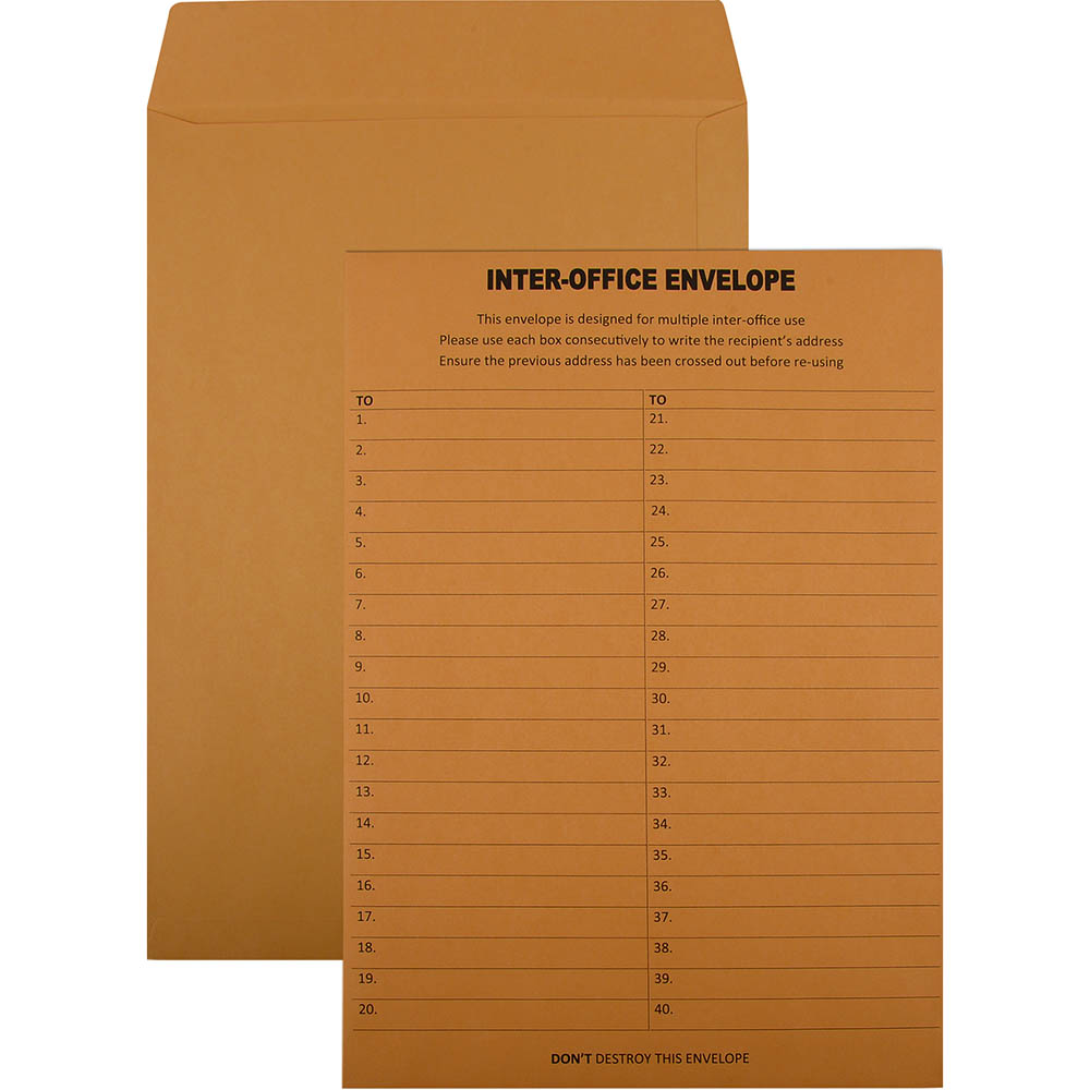 Image for CUMBERLAND C4 ENVELOPES INTEROFFICE POCKET UNGUMMED 100GSM 324 X 229MM GOLD BOX 250 from Mackay Business Machines (MBM) Office National