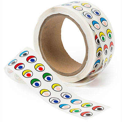 Image for EDUCATIONAL COLOURS ADHESIVE EYES ASSORTED ROLL 2000 from PaperChase Office National