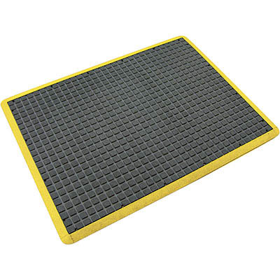 Image for AIR GRID ANTI-FATIGUE MAT 600 X 900MM BLACK/YELLOW BORDER from Angletons Office National