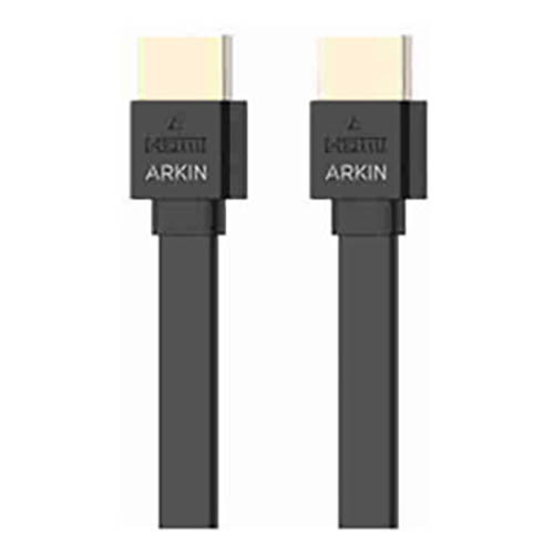 Image for ARKIN HDMI 2.0 FLAT CABLE WITH ETHERNET 4K 18GBPS 1M BLACK from PaperChase Office National