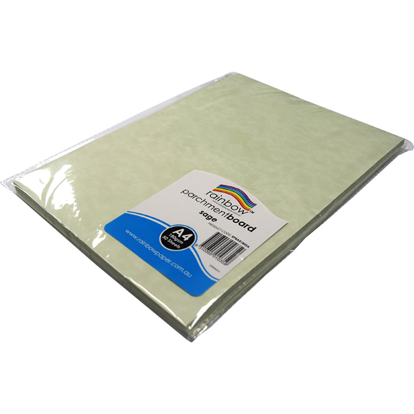 Image for RAINBOW PARCHMENT BOARD A4 180GSM SAGE PACK 50 from Mackay Business Machines (MBM) Office National