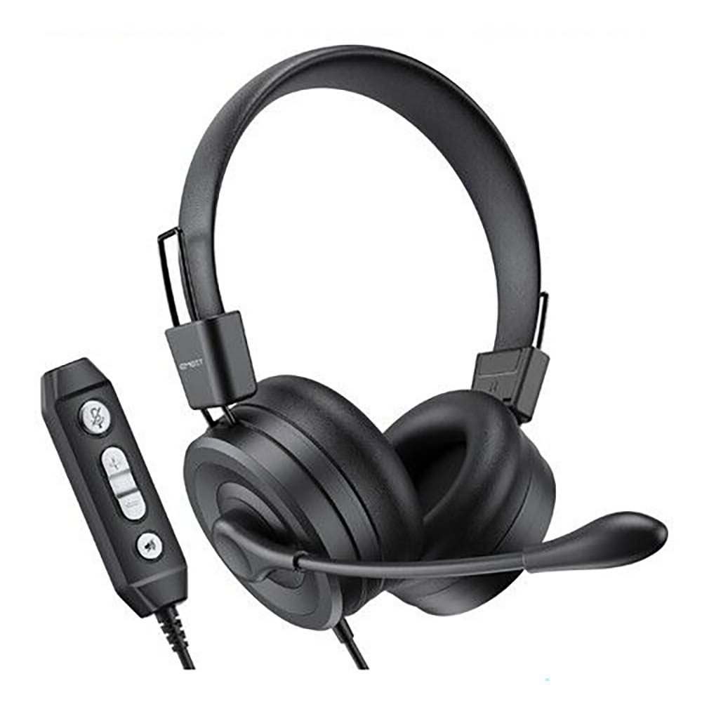 Image for EMEET HS20 GENIUSCALL USB HEADSET WITH DETACHABLE IN-LINE CONTROLS BLACK from PaperChase Office National