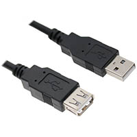 astrotek usb-a 2.0 extension cable 300mm black