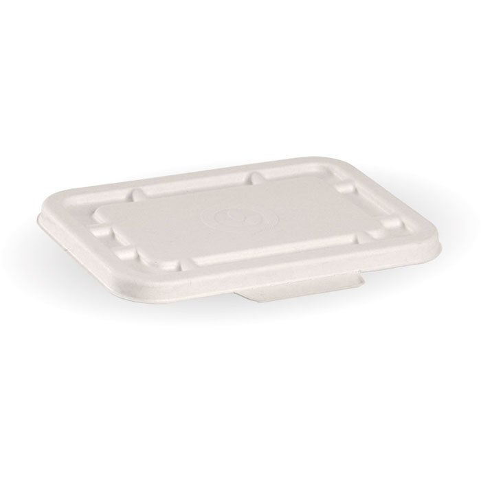 Image for BIOPAK BIOCANE TAKEAWAY BASE LID FITS 500ML/600ML WHITE PACK 125 from Surry Office National