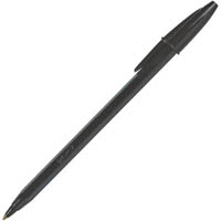 bic economy ballpoint pens medium black box 50