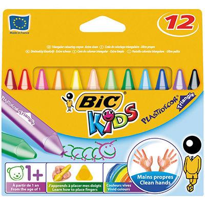 Image for BIC KIDS PLASTIDECOR CRAYONS ASSORTED PACK 12 from OFFICE NATIONAL CANNING VALE