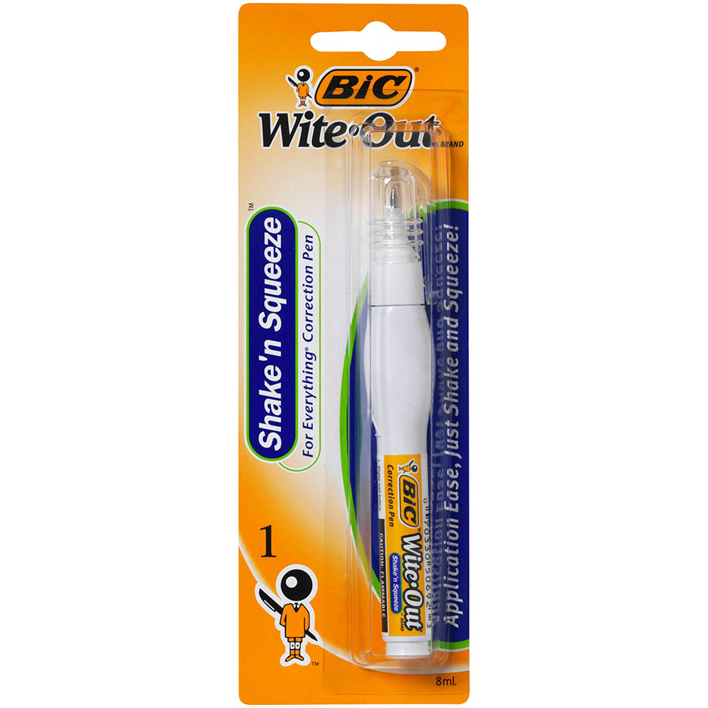 Image for BIC WITE-OUT SHAKE N SQUEEZE CORRECTION PEN 8ML from Office National Perth CBD