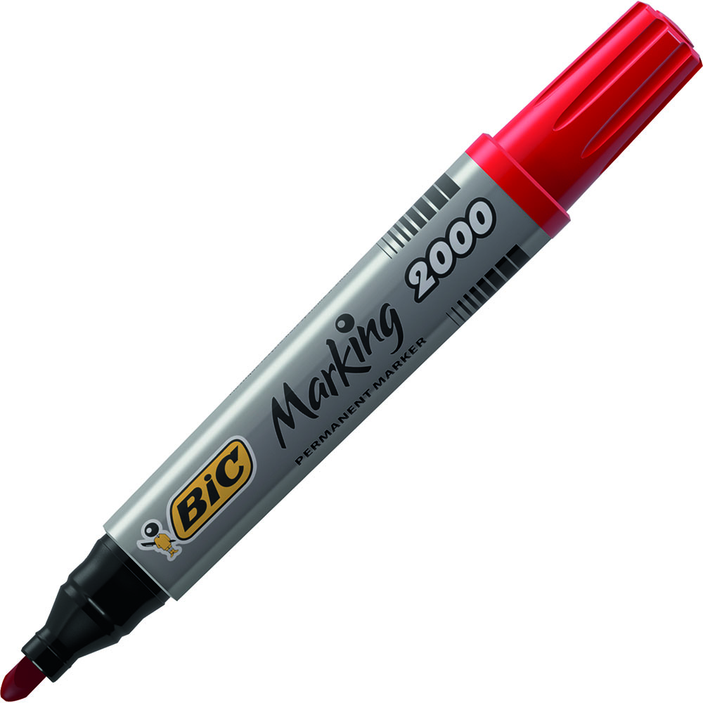 BIC MARKING 2000 ECOLUTIONS PERMANENT MARKER BULLET 1.7MM RED |  | 7077598i