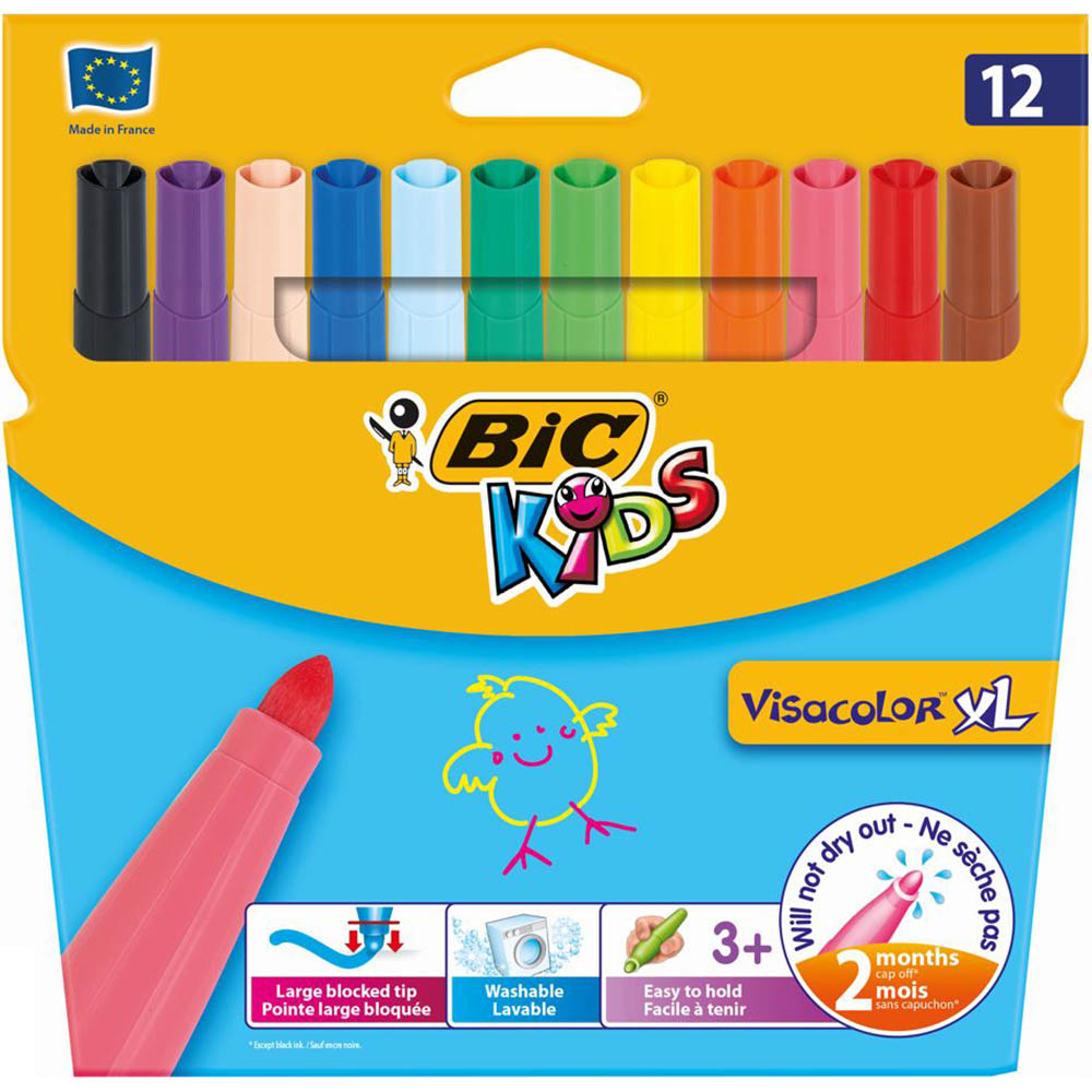 Image for BIC KIDS VISACOLOR XL MARKER BULLET 4.5MM ASSORTED BOX 12 from Office National ONE Solution Business Supplies