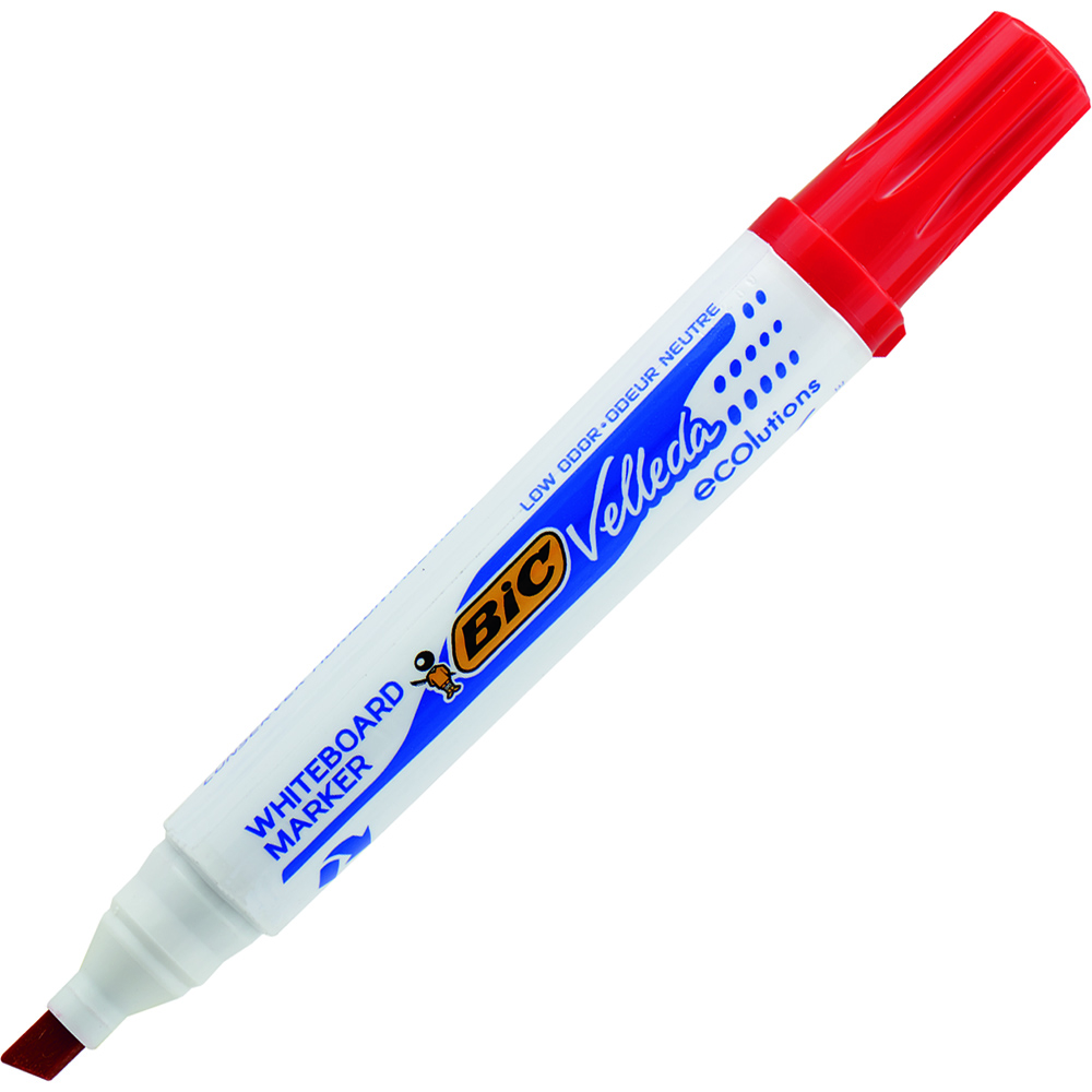 Contract Protestant Tangle BIC VELLEDA ECOLUTIONS WHITEBOARD MARKER CHISEL RED | Office National  Gladstone