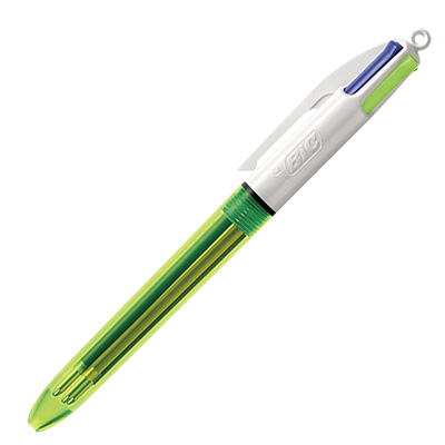 Image for BIC 4-COLOUR FLUO RETRACTABLE BALLPOINT PEN 1.0MM from Connelly's Office National