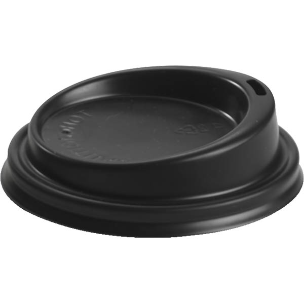 Image for BIOPAK BIOCUP PS CUP LID SMALL 80MM BLACK PACK 50 from Angletons Office National