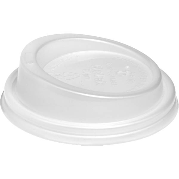 Image for BIOPAK BIOCUP PLA CUP LID SMALL 83MM WHITE PACK 50 from AASTAT Office National