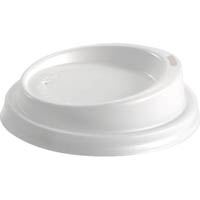 biopak biocup ps cup lid small 80mm white pack 50