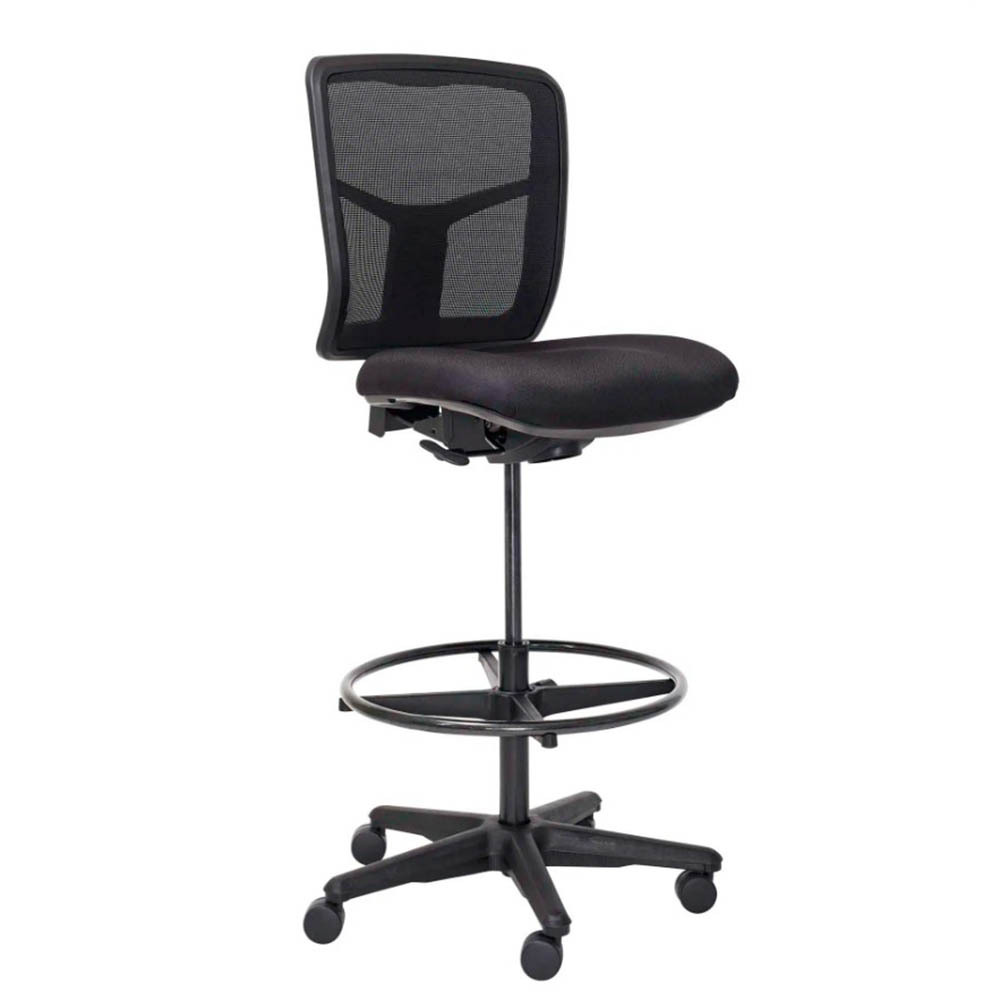 Image for MONDO TIVOLI DRAFTING CHAIR MESH BACK BLACK from Office National Mount Gambier