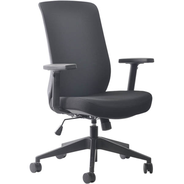 Image for BURO MONDO GENE TASK CHAIR HIGH BACK ARMS BLACK from Absolute MBA Office National