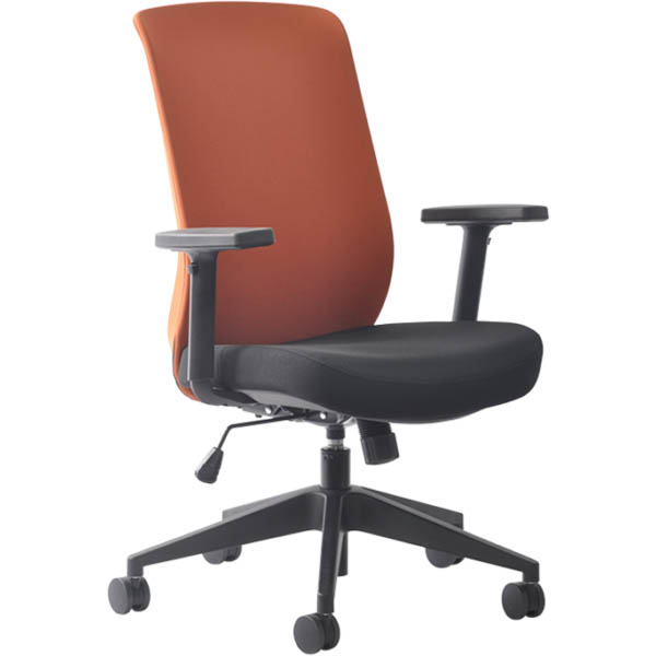 Image for BURO MONDO GENE TASK CHAIR HIGH BACK ARMS ORANGE from Surry Office National