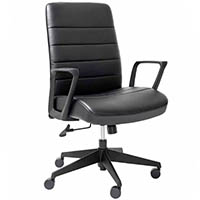 mondo plato office chair leather black