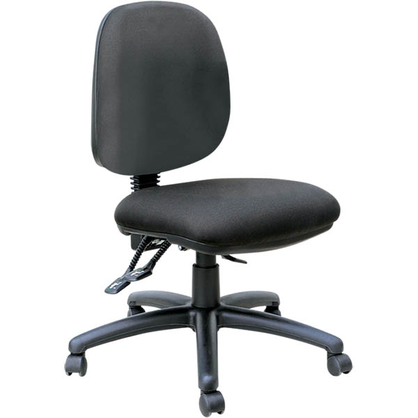 Image for BURO MONDO JAVA TASK CHAIR MEDIUM BACK 3-LEVER BLACK from OFFICE NATIONAL CANNING VALE