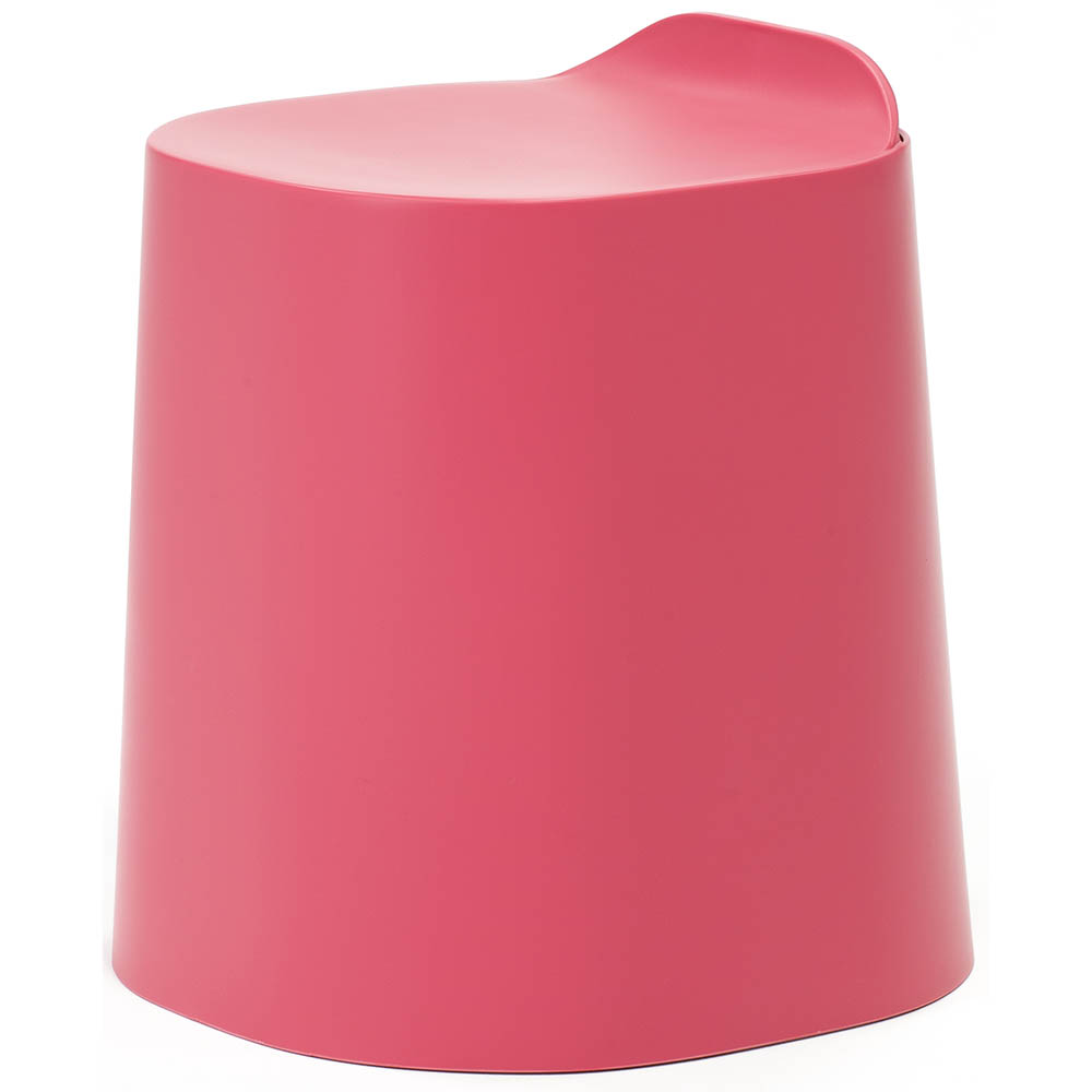 Image for BURO PEEKABOO PLASTIC STOOL RASPBERRY RED from Pirie Office National