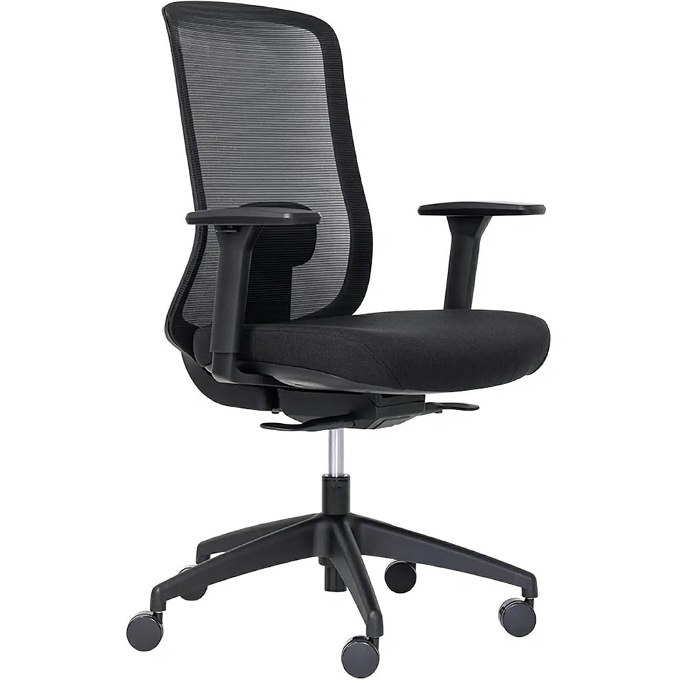 Image for BURO ELAN MESH CHAIR WITH ARMS BLACK from OFFICE NATIONAL CANNING VALE