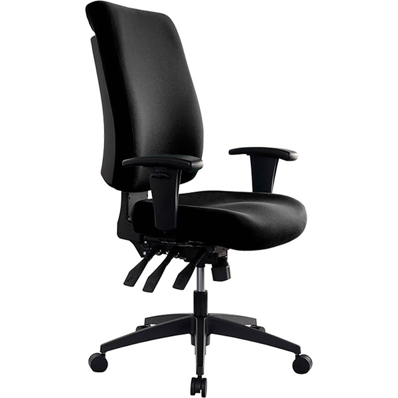 Image for BURO TIDAL CHAIR HIGH BACK ARMS BLACK from Office National Kalgoorlie