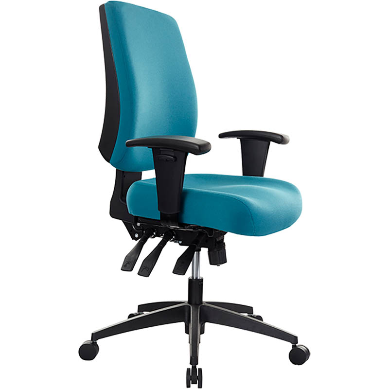 Image for BURO TIDAL CHAIR MEDIUM BACK ARMS TEAL from Office National Sydney Stationery