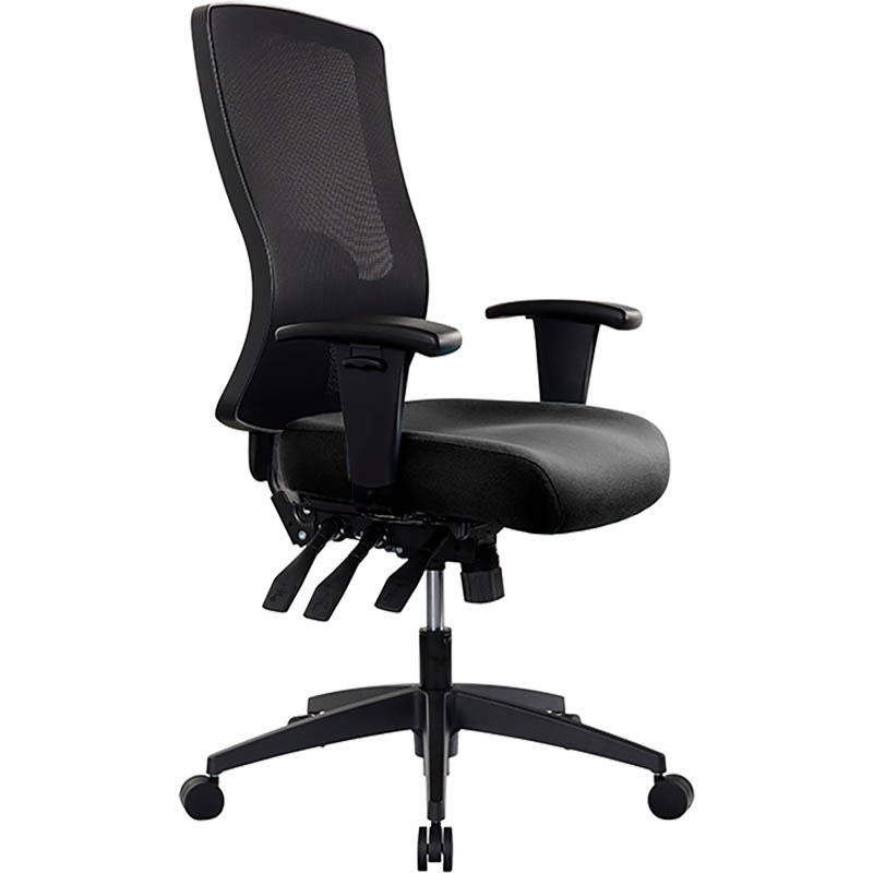 Image for BURO TIDAL CHAIR HIGH MESH BACK ARMS BLACK from Office National Barossa