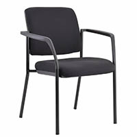 buro lindis 4 leg visitor chair with arms black