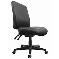 buro roma task chair high back 3-lever pu-vinyl black