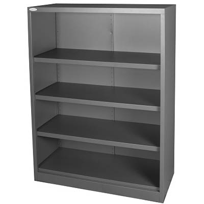Image for STEELCO OPEN BOOKCASE 3 SHELF 1200 X 900 X 400MM GRAPHITE RIPPLE from Office National Perth CBD