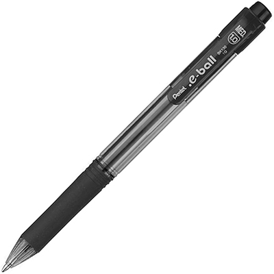 Image for PENTEL BK130 E-BALL RETRACTABLE BALLPOINT PEN 1.0MM BLACK from Connelly's Office National