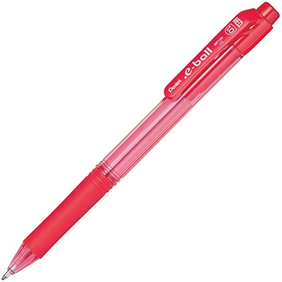 Image for PENTEL BK130 E-BALL RETRACTABLE BALLPOINT PEN 1.0MM RED from Connelly's Office National