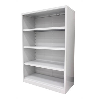 Image for STEELCO OPEN BOOKCASE 3 SHELF 1320 X 900 X 400MM WHITE SATIN from Office National Sydney Stationery